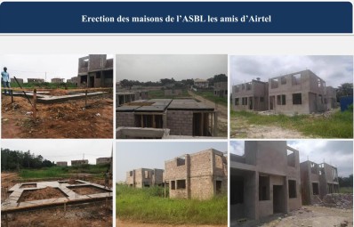 HONGFENG SARL RDC De 2020 à 2021, la construction de logements sociaux de l’ASBL les amis d’Airtel à Mbudi.