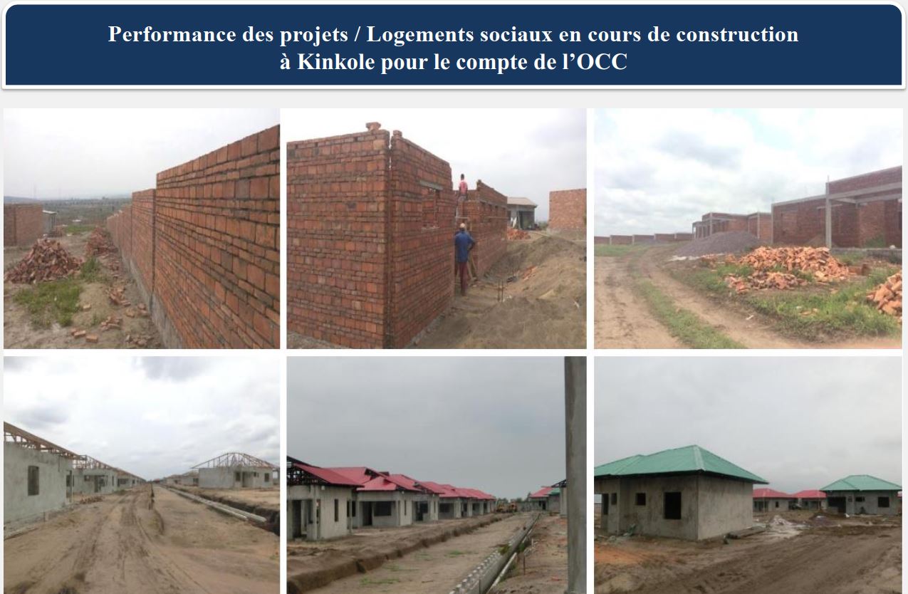 HONGFENG SARL RDC 2015 à 2017 construction de logements sociaux destinés aux employés de l’Office Congolais de Contrôle (OCC)